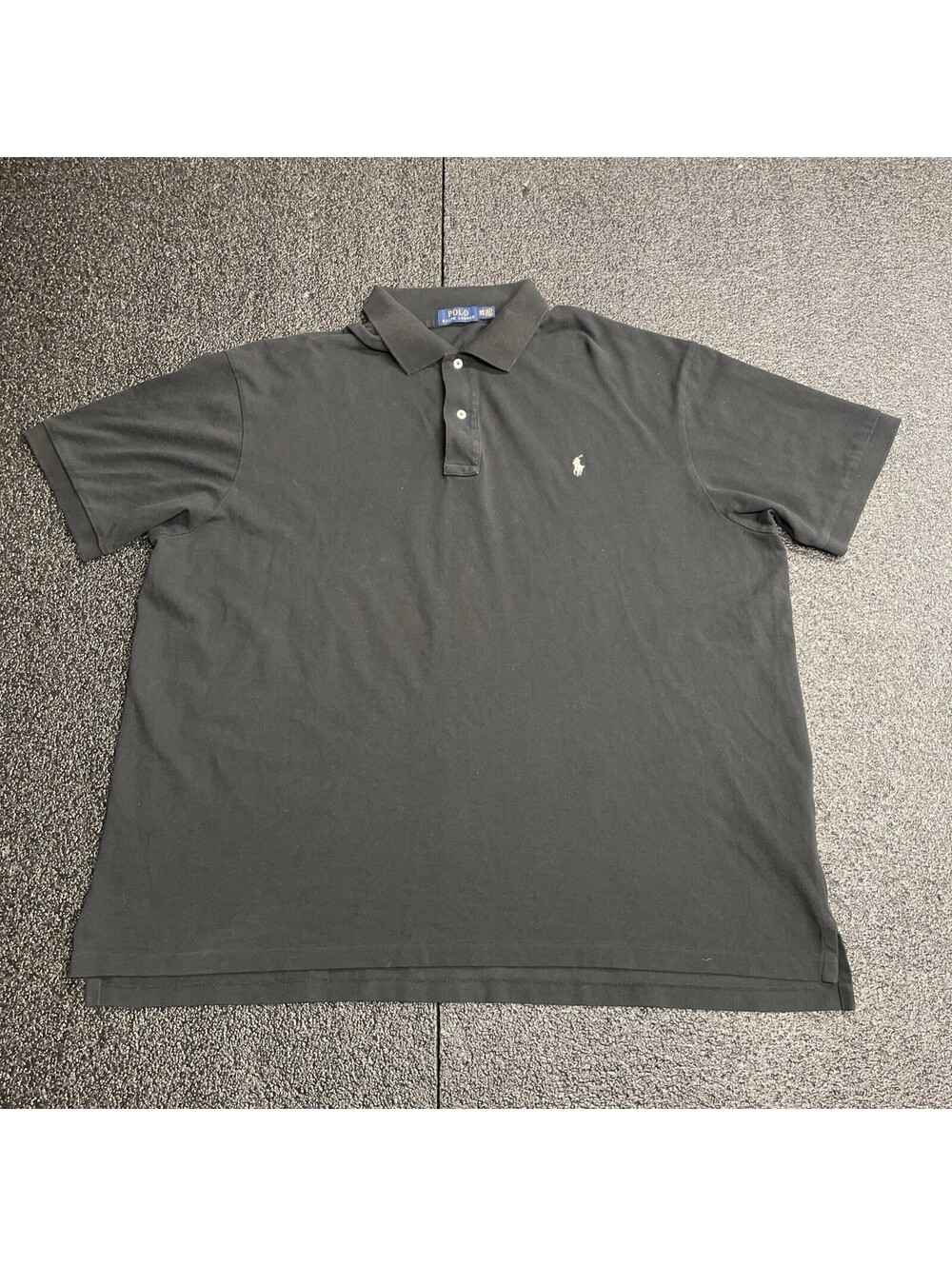 Polo Ralph Lauren Polo Shirt Mens 3XB Black Gray Pony Pique Cotton Casual Preppy